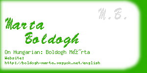 marta boldogh business card